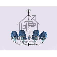 Люстра Ambrella light LH75063/8 CH/DB хром/темно синий E14/8 max 40W D870*810