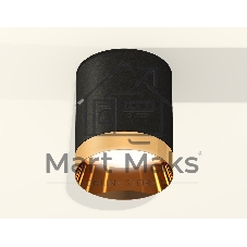 Светильник Ambrella Light XS6302024 SBK/PYG черный песок/золото желтое полированное MR16 GU5.3 (C6302, N6134)