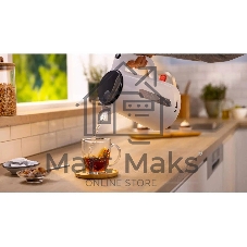 Чайник электрический Bosch TWK1M121 белый, 1.7 л, 2400 Вт, скрытый нагревательный элемент