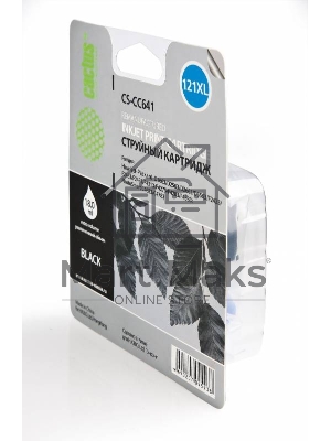 Картридж струйный Cactus CS-CC641 №121XL черный (18 мл.) для HP DJ D1663/D2563/D2663/D5563/F2423/F2483