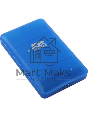 Внешний корпус для HDD/SSD AgeStar 3UBCP3 SATA пластик синий 2.5