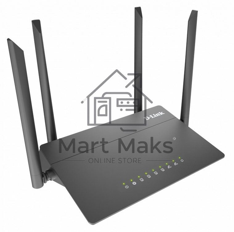 Роутер D-Link DIR-822/RU/E1A, Wireless AC1200 Dual-Band Router with 1 10/100Base-TX WAN port and 4 10/100Base-TX LAN ports.802.11b/g/n compatible, 802.11AC up to 866Mbps,1 10/100Base-TX WAN port, 4 10/100B