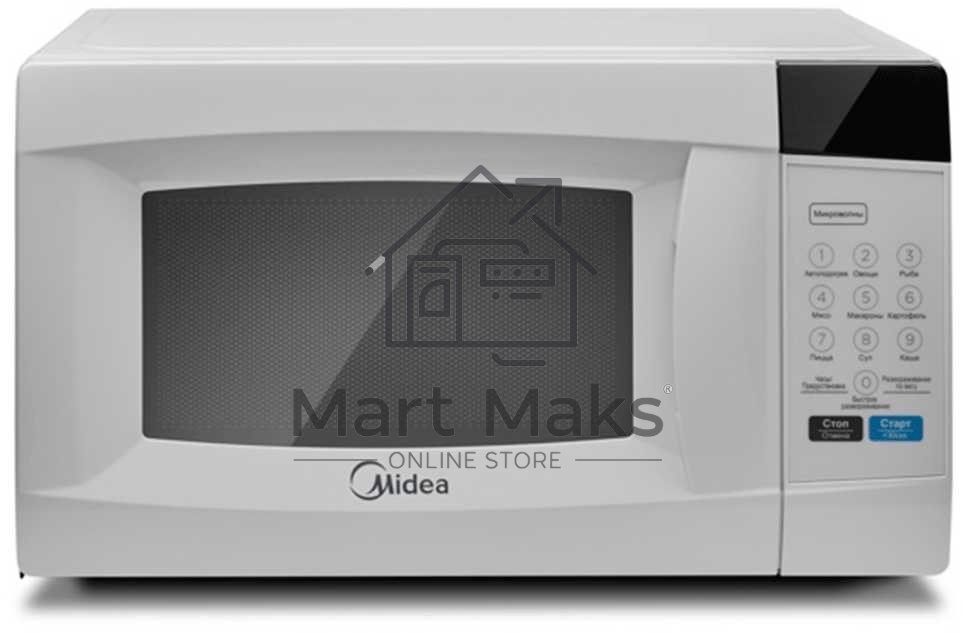 Микроволновая печь Midea EM720CKE белый, 20 л, 700 Вт, переключатели - сенсор