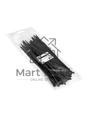 Стяжка (хомут) нейлоновая ExeGate EX293132RUS CV66-300x7.5B (нейлон 6.6, 300x7.5мм, неоткрывающаяся, halogen free, -40°C - +85°C, черная, 100 шт)