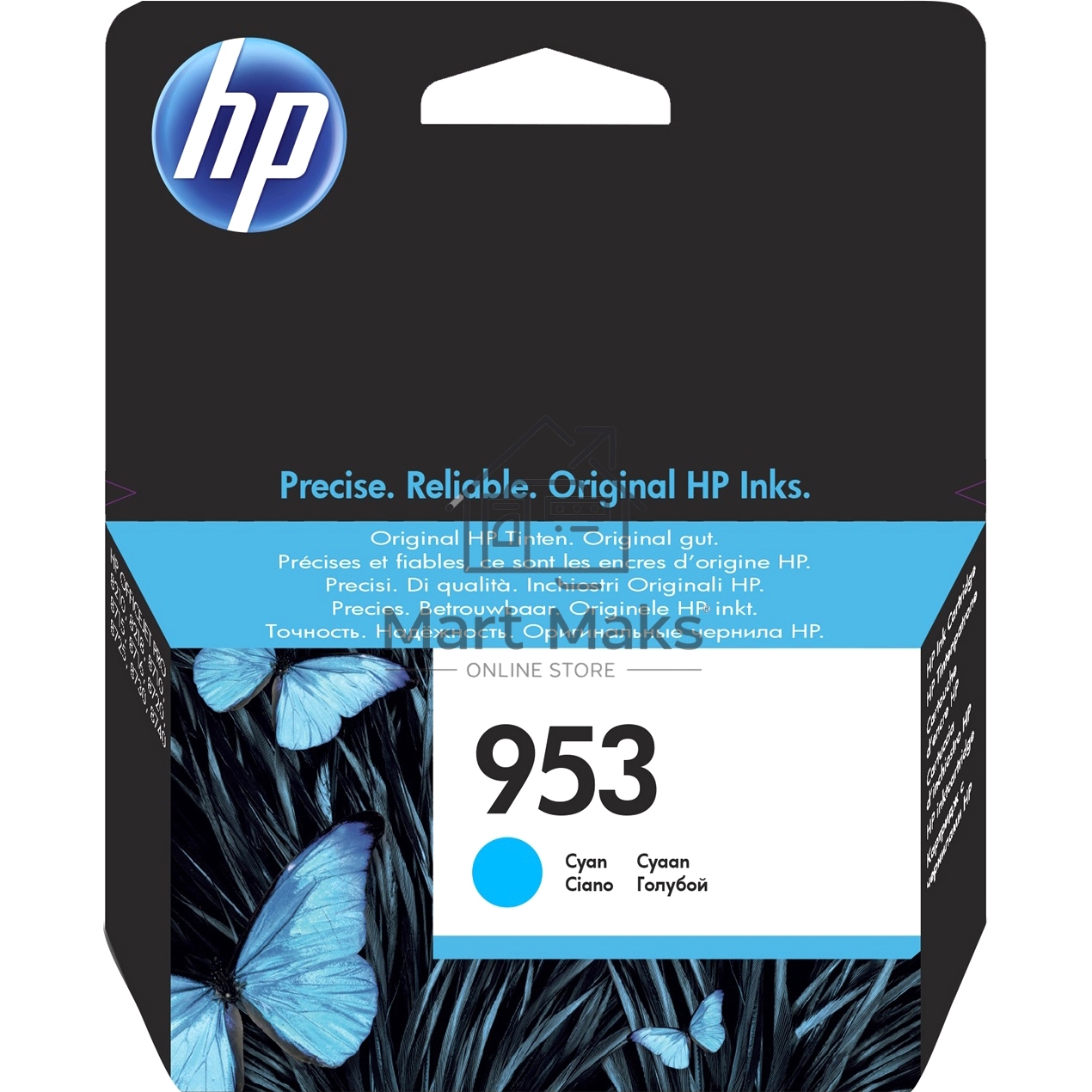 Картридж струйный HP 953 F6U12AE голубой для HP OJP 8710/8715/8720/8730/8210/8725 (630 стр.)