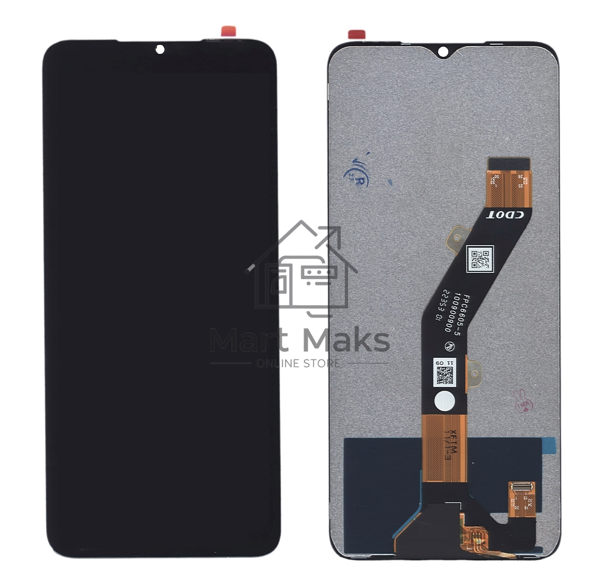 Дисплей (модуль) для Infinix Smart 7 (X6515), Tecno Spark Go 2023 в сборе с тачскрином черный