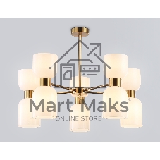 Люстра Ambrella light LH56093/10 BS/FR латунь/белый матовый E14*10 max 40W D700*510