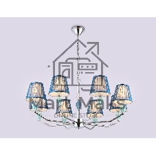 Люстра Ambrella light LH75063/8 CH/DB хром/темно синий E14/8 max 40W D870*810