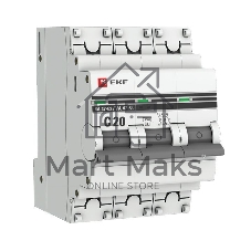 Выключатель автоматический EKF mcb4763-3-20C-pro 3P 20А (C) 4,5kA ВА 47-63 EKF PROxima