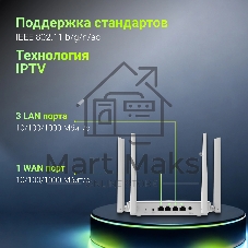 Роутер беспроводной Digma DWR-AC1203 10/100/1000BASE-TX