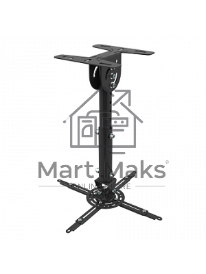 Кронштейн Wize WPA-B черный Потолочные, Макс. крепежное расстояние 260х260, макс. вес нагрузки 12 кг, Наклон,поворот °+/-15, расстояние от стены/ потолка 35-46 см