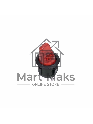 Выключатель клавишный Rexant круглый 250V 6А (3с) ON-OFF красный