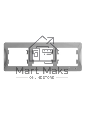 Рамка 3-м Glossa горизонт. алюм. SchE GSL000303