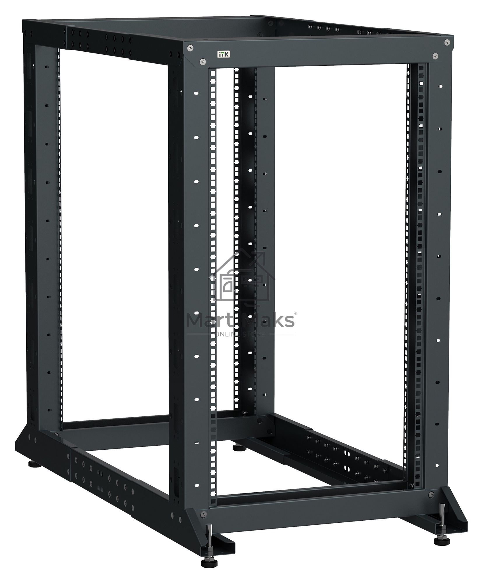 Стойка двухрамная ITK Linea LF05-33U61-2GM 33U 600ммX1000мм 700кг черный