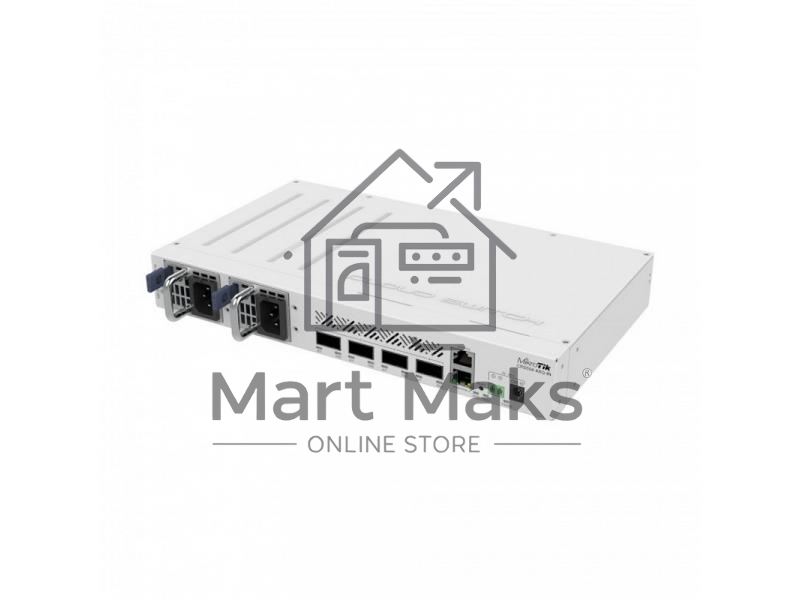 Коммутатор Mikrotik CRS504-4XQ-IN, 1x10Base-T/100Base-TX, 4xQSFP28, Switching capacity 800 Gbps