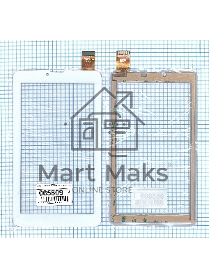 Сенсорное стекло (тачскрин) FPC-DP070002-F4 v00, белое