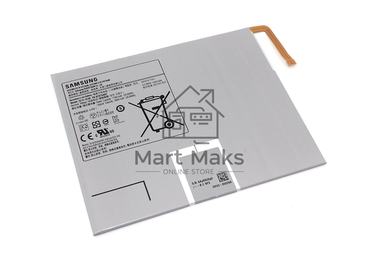 Аккумуляторная батарея EB-BT875ABY для Samsung Galaxy Tab S7 SM-T875 3.86V