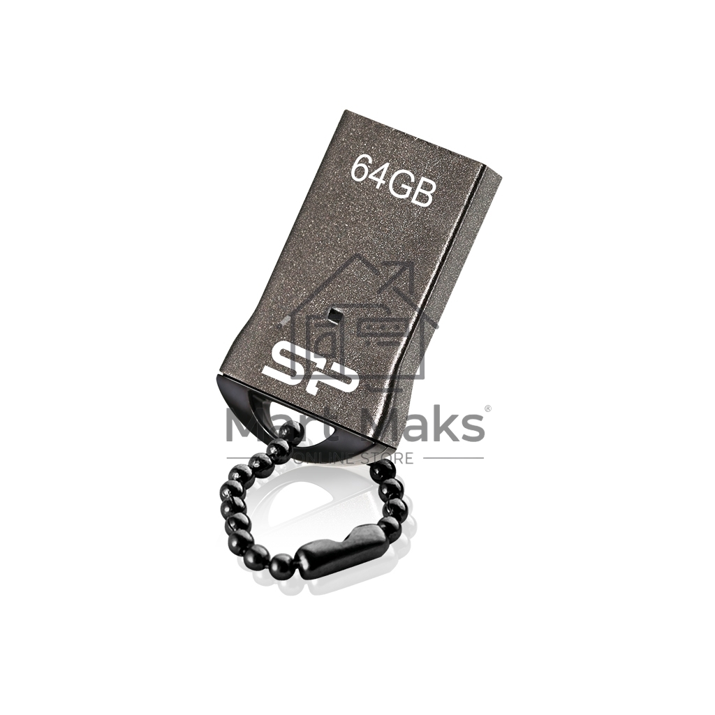 Флешка USB R/W Silicon Power R/W 64Gb Touch T01 SP064GBUF2T01V1K USB2.0 черный/серебристый