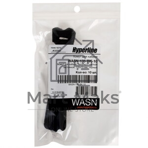Крепеж Hyperline WASN-135-mix-10 Хомут для кабеля, липучка с мягкой застежкой, 135x14 мм, цвет в ассортименте (10 шт.)