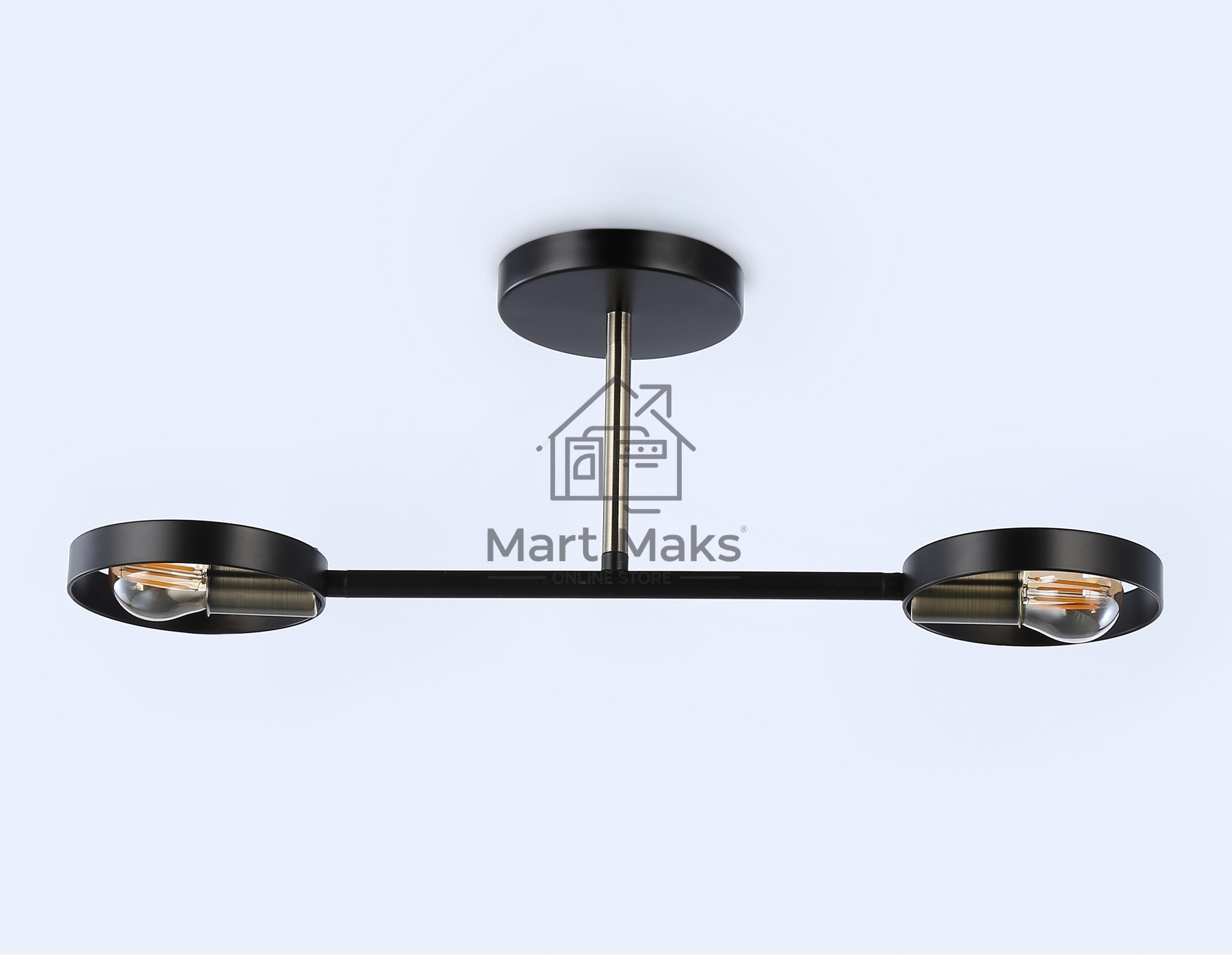 Светильник Ambrella light TR8225/2 BK/SB черный/бронза E27/2 max 40W 510*165*190