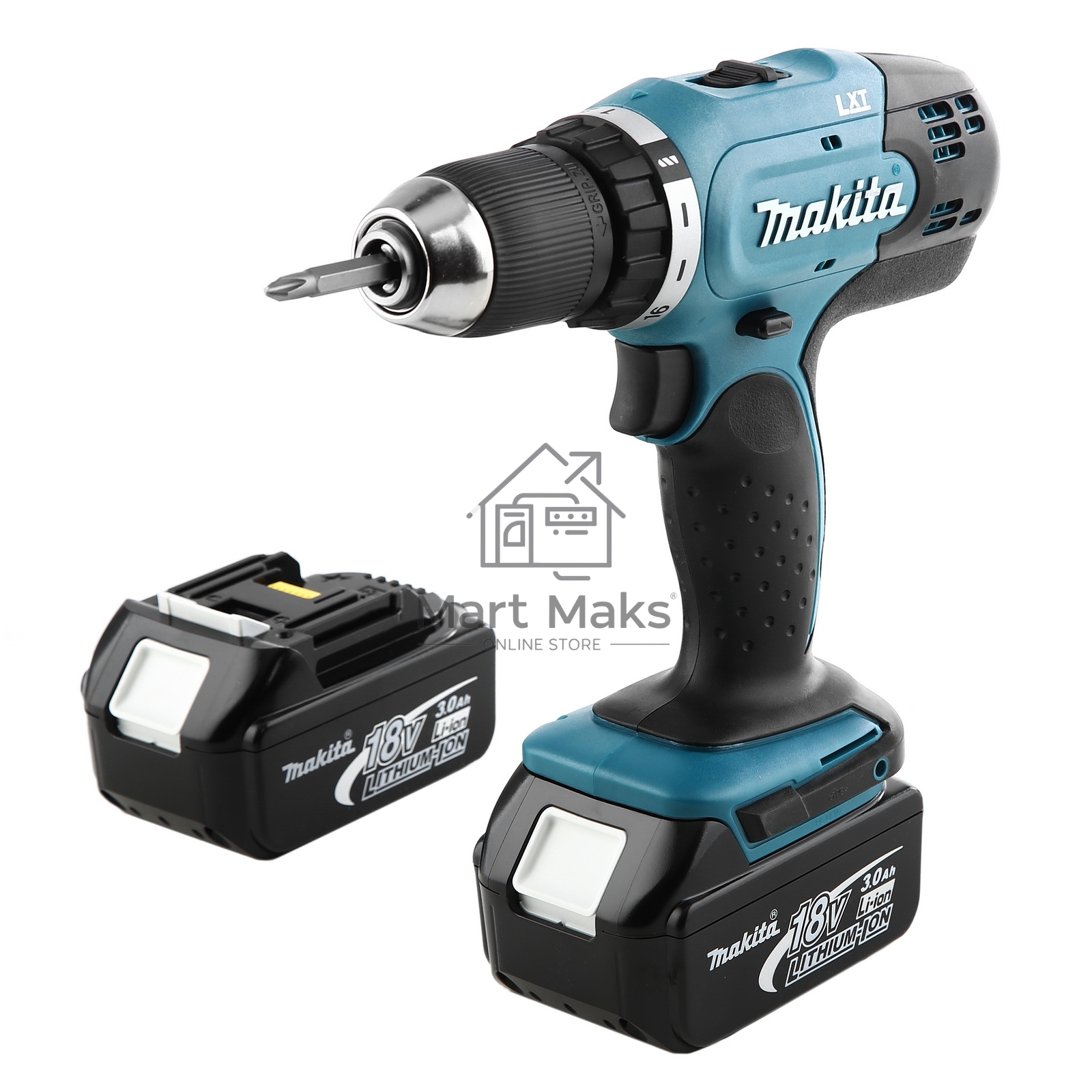Дрель-шуруповерт Makita DDF453RFE, Аккумуляторная, 18В, 2 АКБ, Кейс