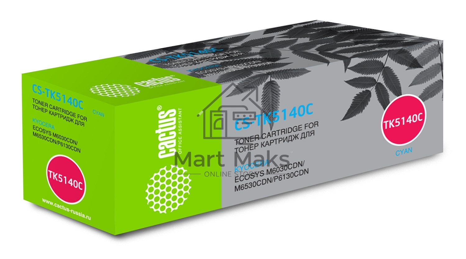 Картридж лазерный Cactus CS-TK5140C голубой (5000 стр.) для Kyocera Mita M6030cdn/M6530cdn/P6130cdn Ecosys