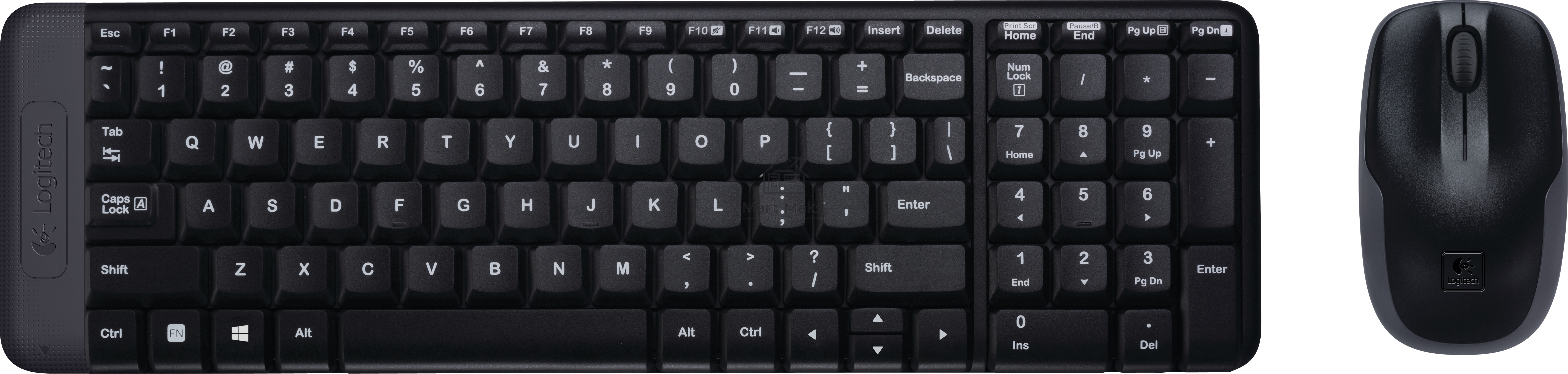 Клавиатура + мышь Logitech MK220 клав:черный мышь:черный USB беспроводная