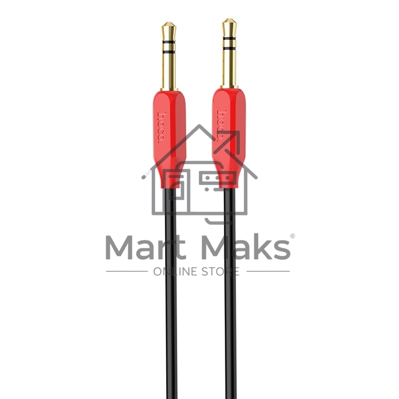 Аудио кабель 3.5 mm jack - 3.5 mm jack/ HOCO HC-79293 UPA11/ 1m/ позолоченные контакты/ Black AUX