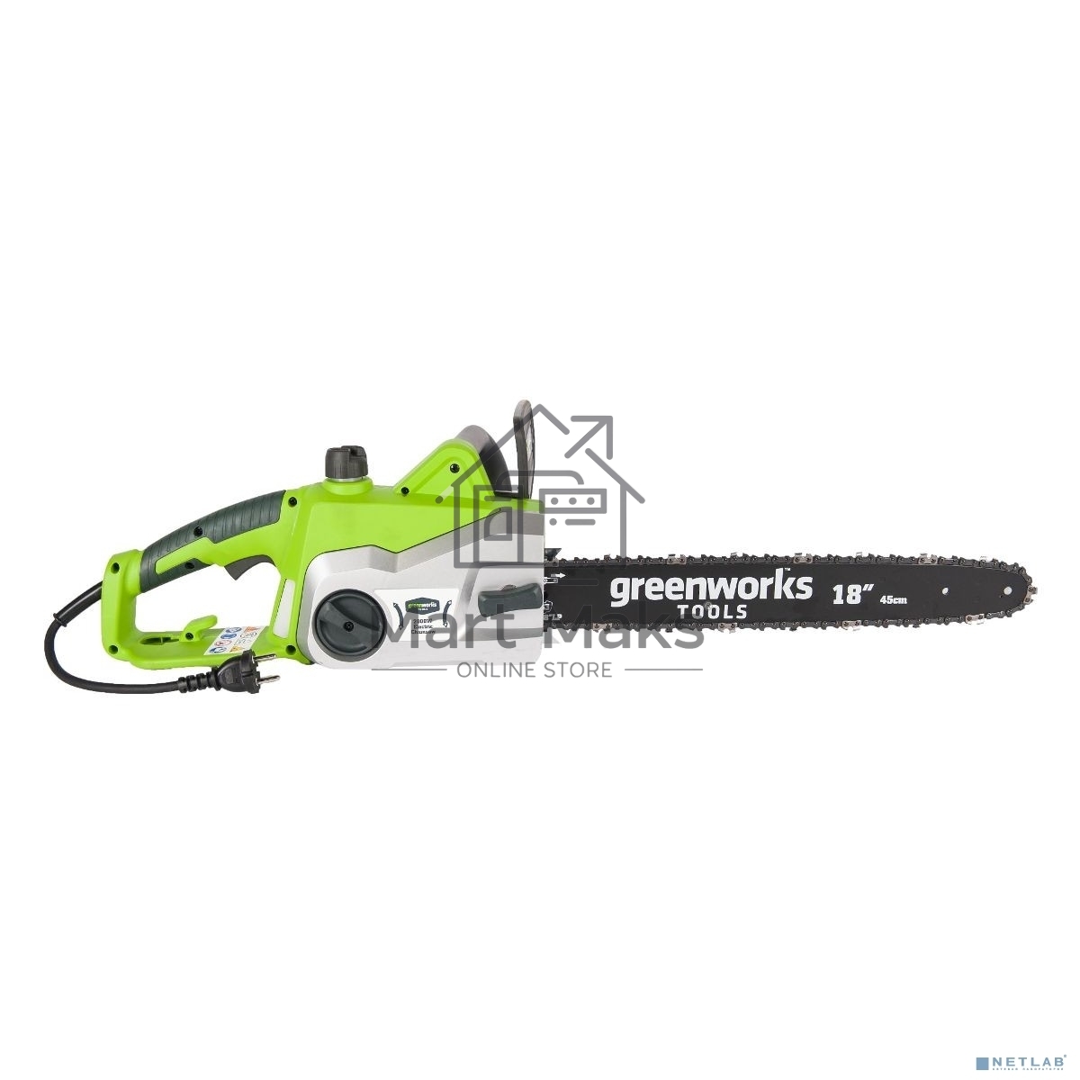 Цепная пила электрическая Greenworks GCS2046, 2000W, 45 см [20037]