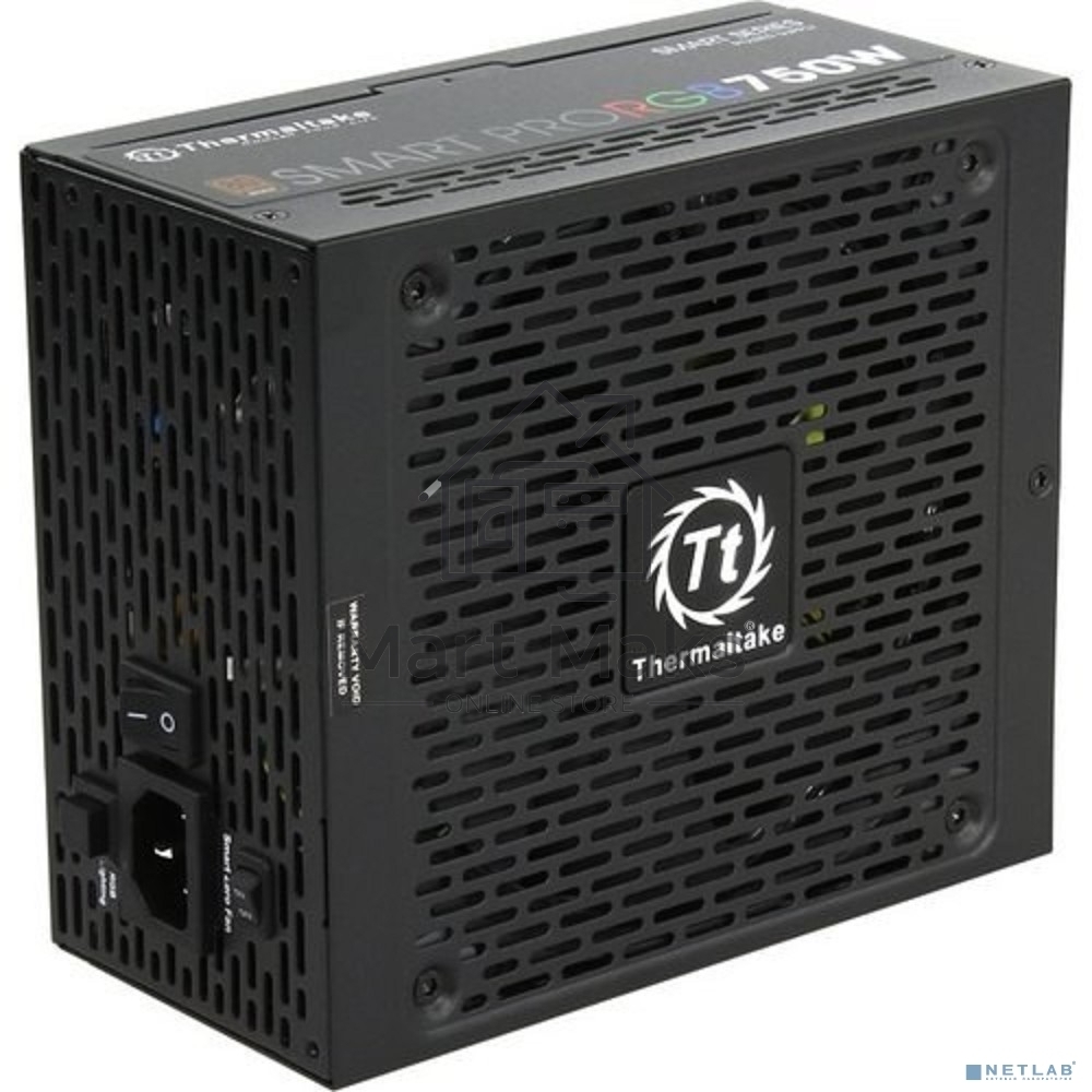 Блок питания Thermaltake Smart Pro RGB (PS-SPR-0750FPCBEU-R), 750Вт, 80 PLUS Bronze, 140мм, модульный, черный