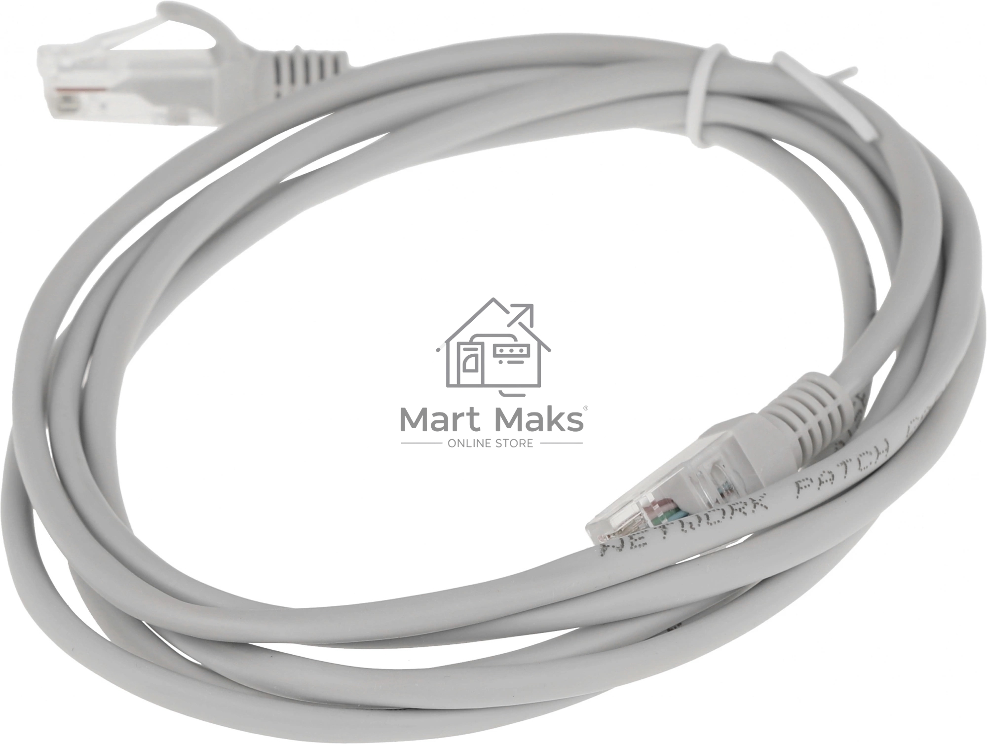 Патч-корд Premier 5-970 1Гбит/с UTP 4 пары cat.5E CCA molded 2м серый RJ-45 (m)-RJ-45 (m)
