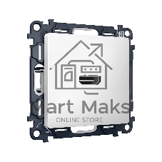 Комплект механизма розетки HDMI 2.0 ALFA Белый матовый 40V/500mA 2.0GHz 5-18Gbit/s QUANT (AP1340, VM222) MA134010