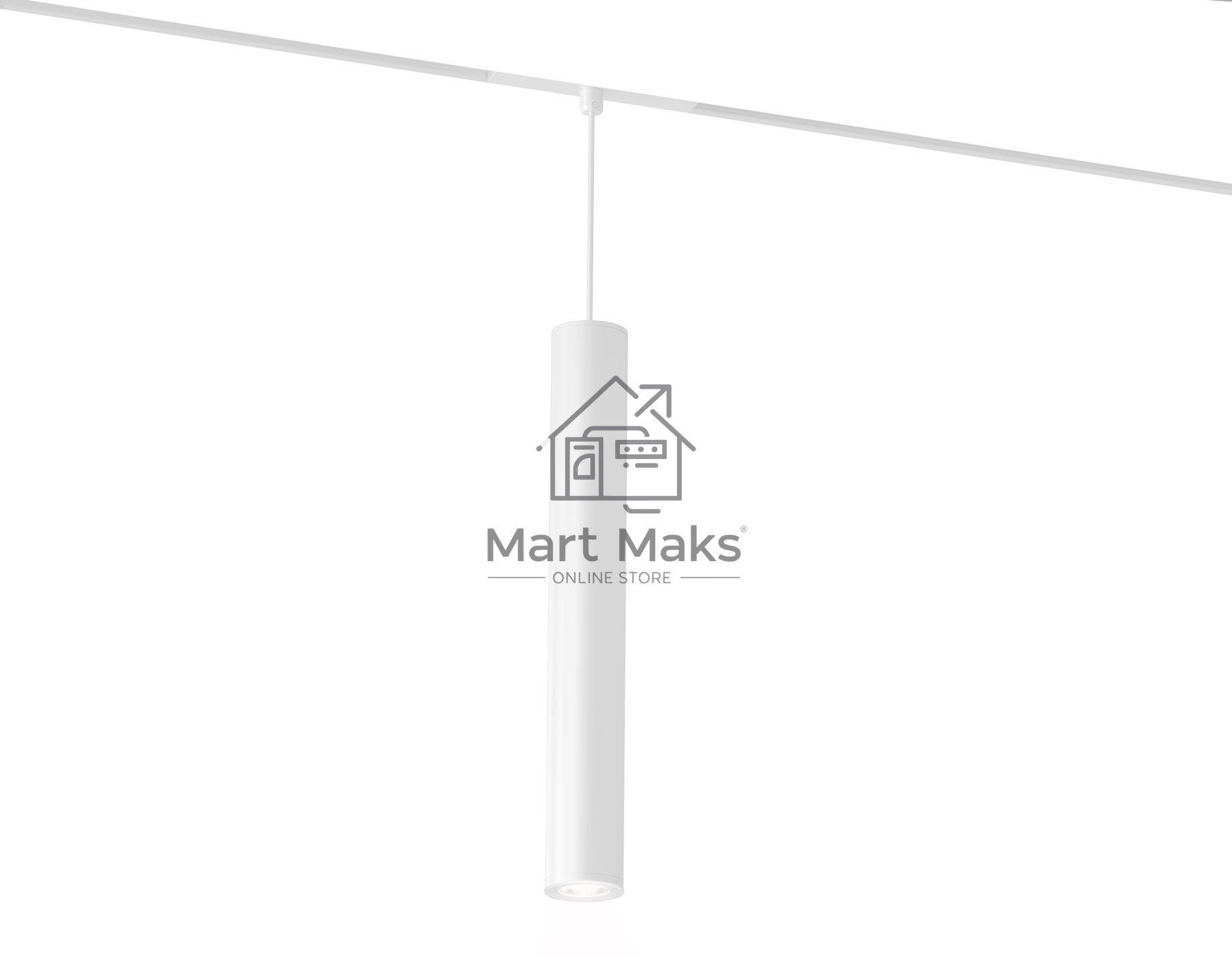 Акцентный подвесной светильник GL4520 WH белый IP20 12W 3CCT 3000-6000K SMART 48V 24° D40*300