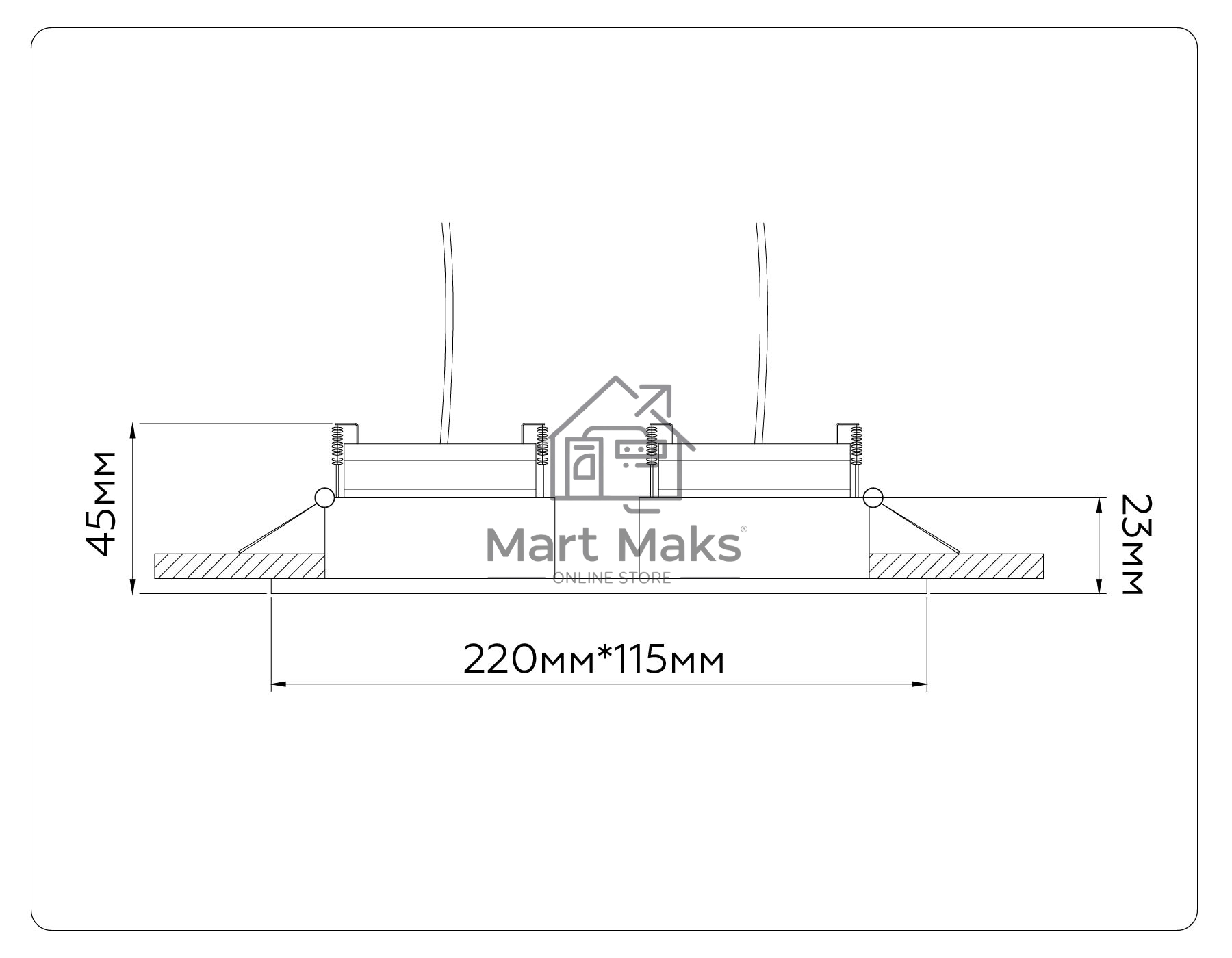 Светильник Ambrella light TN51920/2 BK черный GX53 max 12W 220*115*23