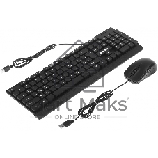 Комплект клавиатура+мышь Defender York C-777 проводной, USB, 1000 DPI, чёрный