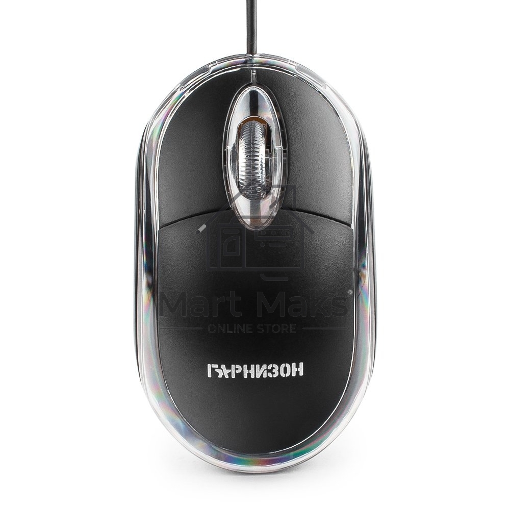 Мышь проводная Гарнизон GM-100 черный, 1000 dpi, USB, кнопки - 3