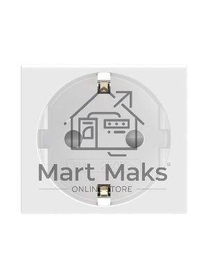 Розетка 1-м СП Viva 2мод. защ. шторки с заземл. бел. ДКС 45005