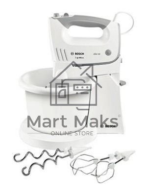 Миксер стационарный Bosch MFQ36460 450Вт белый/серый