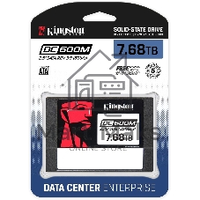 Накопитель SSD Kingston DC600M, 7680 Gb, SATA III, R/W 560/530 МБ/с