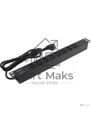 Блок розеток горизонтальный ExeGate ServerPro PDU-19H809 Al-8C13-EU2.5, 19