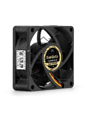 Вентилятор для корпуса ExeGate ExtraSilent ES07025S3P черный, 70 мм, 2300 об/мин, 25 дБ, 3 pin