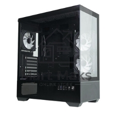 Компьютерный корпус ZALMAN CHRONIX V2, ATX, BLACK, WINDOW, 1xCombo (3.5’’ or 2.5’’), 1x3.5’’HDD, 2x2.5’’SSD, 1xUSB2.0, 1xUSB3.0, 1xUSB Type-C, SIDE 2x120мм ARGB, REAR 1x120мм ARGB