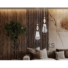 Светильник Ambrella light LH53181 BS/CL латунь/прозрачный E14 max 40W D140*1950