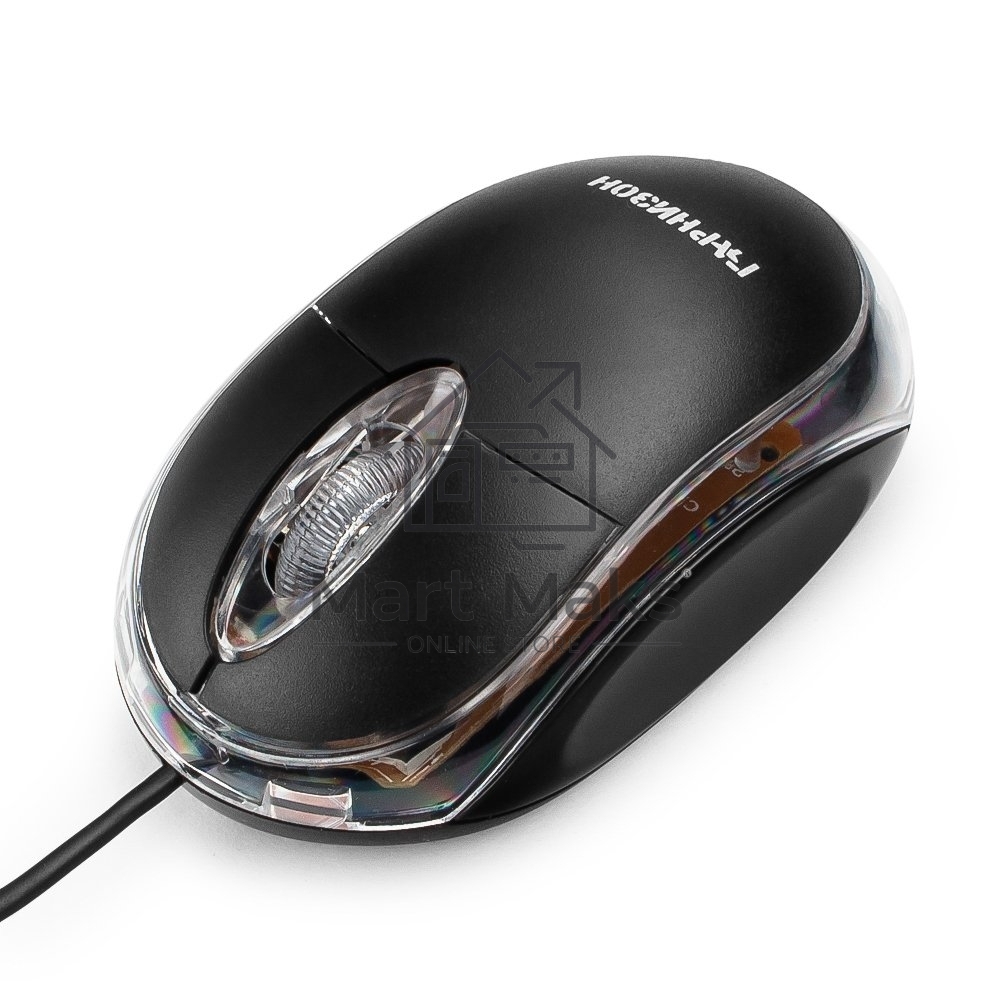 Мышь проводная Гарнизон GM-100 черный, 1000 dpi, USB, кнопки - 3