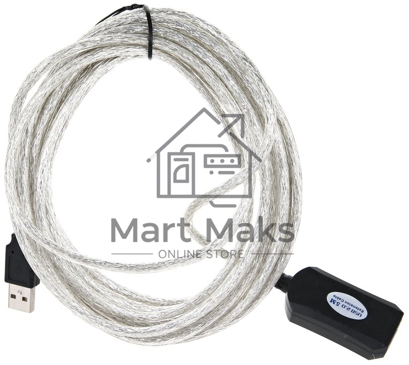 Кабель VCOM VUS7049-5M USB2.0-repeater, удлинительный активный <Am-->Af> 5м