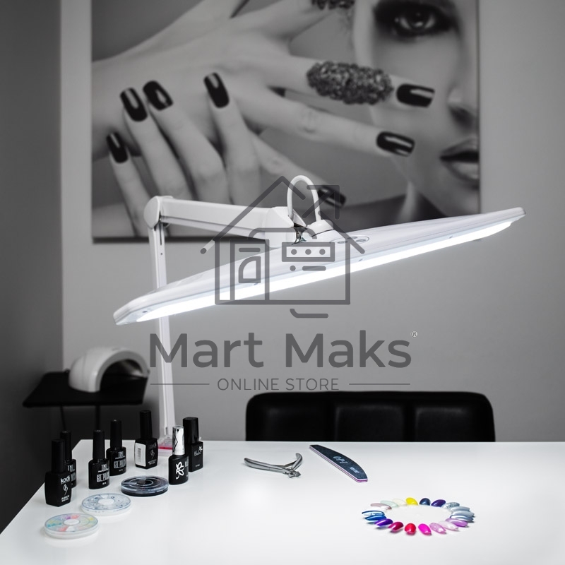 Лампа настольная бестеневая Rexant, струбцина, «ECO light», 84 SMD LED, сенсорный диммер, белая