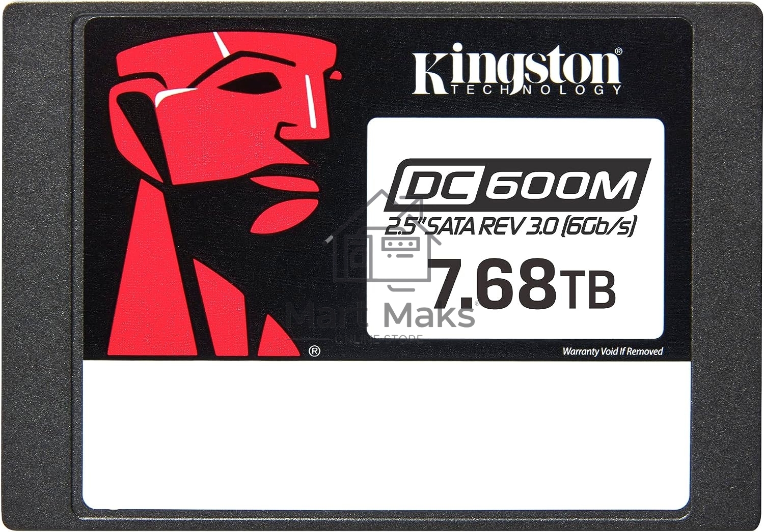 Накопитель SSD Kingston DC600M, 7680 ГБ, SATA III, R/W 560/530 МБ/с
