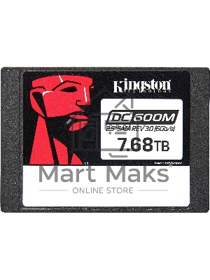 Накопитель SSD Kingston DC600M, 7680 Gb, SATA III, R/W 560/530 МБ/с