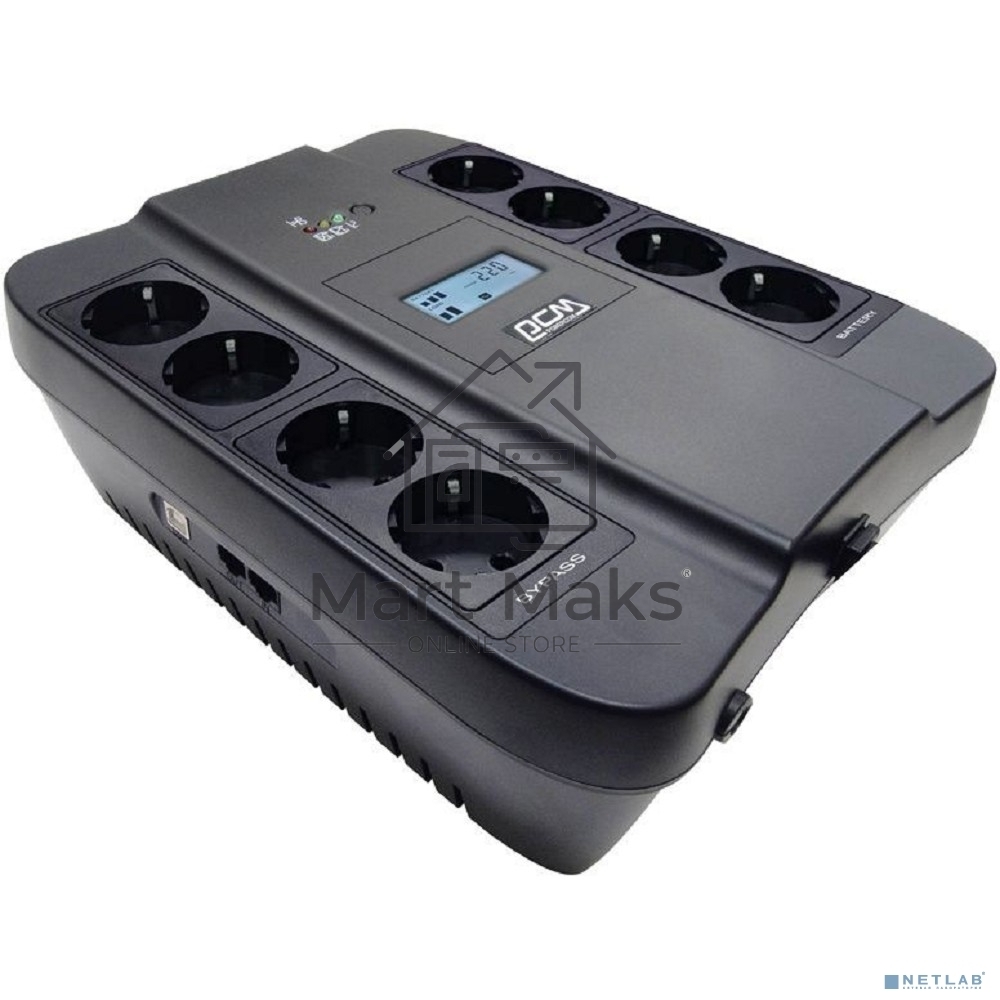 Источник бесперебойного питания Powercom Spider SPD-750U USB LCD 450Вт 750ВА черный