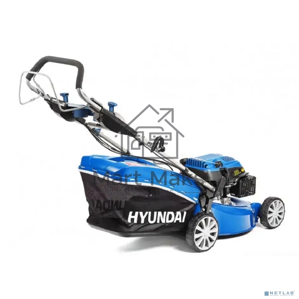 Бензиновая газонокосилка HYUNDAI L4620 двигатель Hyundai ICV145,4-х такт, 3.8 л.с./145 см3, Ширина среза 45,7 см, Высота среза 25-75 мм, 23,5 кг